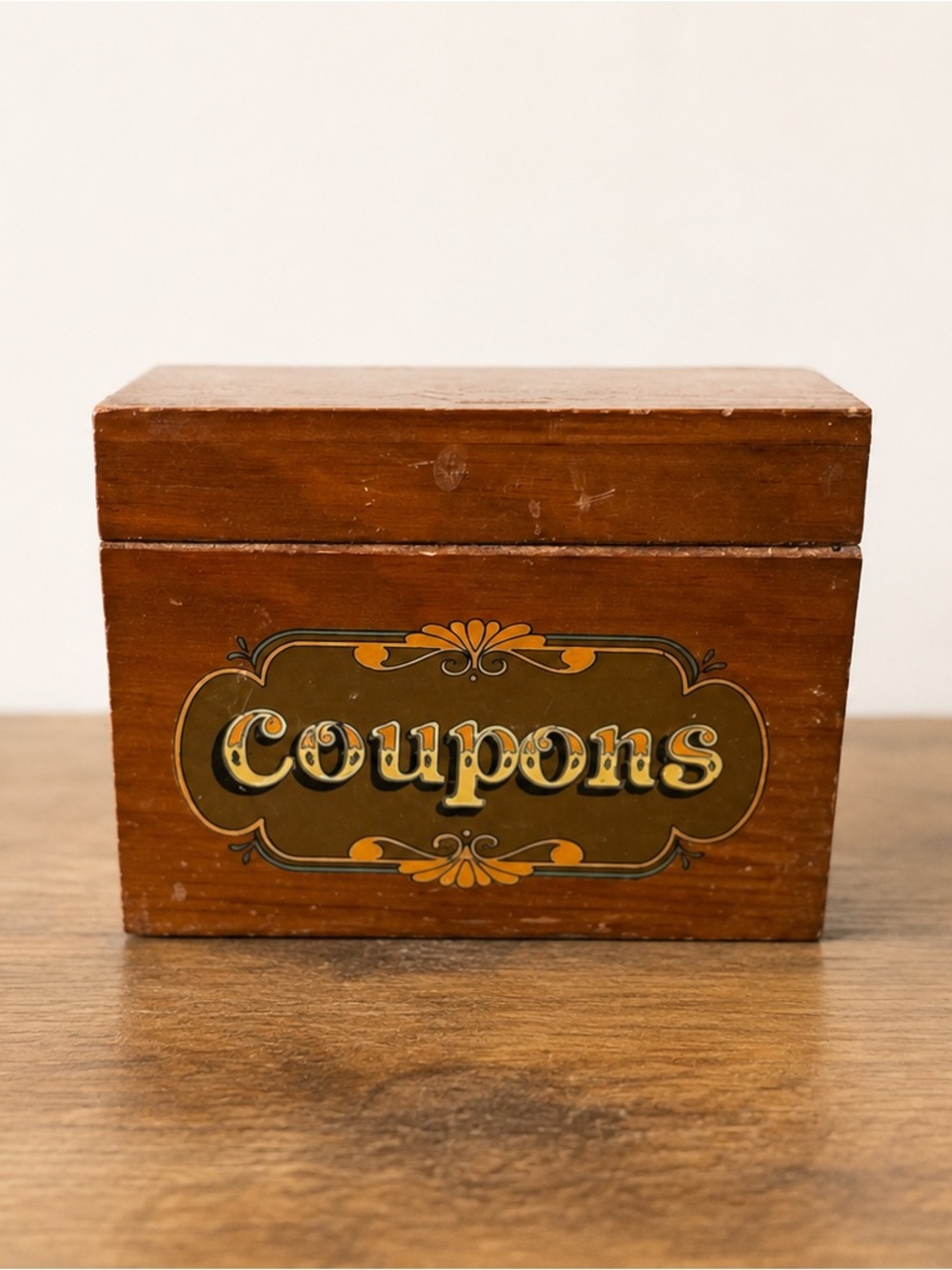 Vintage Retro Coupon Box | Kitchen Storage | Farmhouse Decor Collectible